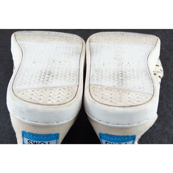 Toms Toddler Girls 12.5 Medium‎ Beige Flats Fabric - Picture 7 of 8